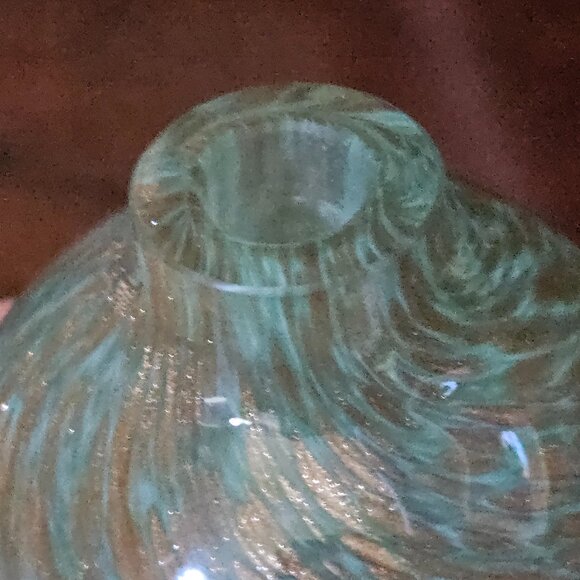 RARE REPLACEMENT JAY STRONGWATER VANITY GREEN BOUQUET BLOWN GLASS PERFUME BOTTLE - Picture 6 of 7